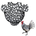 Hen Apron Chicken Saddle for Hens, Extended Shoulder Protection, Adjustable Straps, Anti Pecking & Rooster Mating Protection, Durable Feather Back Protector for Laying Hens (White) - color: White