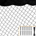 BSTPCOO Bird Netting 50ft x 100ft, Heavy Duty 1 inch Mesh Nylon Nettings | Poultry Netting for Chicken Coop Roof, Deer Fence Trellis Net for Fruits Trees Plants, with Cable Ties and Stakes - size: 50'×100'-1''