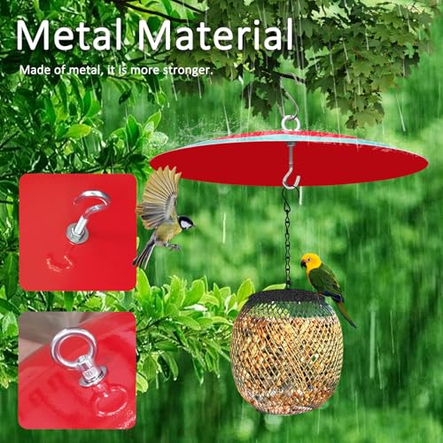 Metal 13" Bird Feeder Baffle for Outdoor Handing Rain Guard for Hummingbird Feeder and House ((1pack)) - color: (1pack)