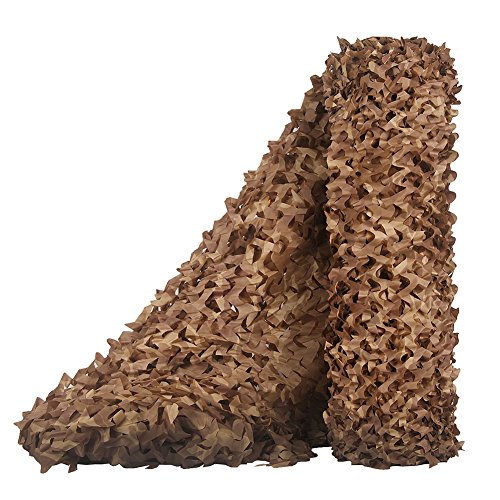 LOOGU Camo Netting, Camouflage Net Blinds Great for Sunshade Camping Shooting Hunting - color: Desert Camo, size: 1.5x4M=5x13.2ft