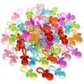 Bonka Bird Toys 1694 pk48 Colorful Acrylic Pacifier Parrot Budgie Lovebirds Cockatiel Foot Beak - size: Pack of 48