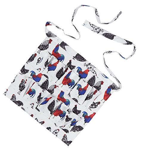 Qiilu Egg Collecting Apron for Chicken Duck Goose Eggs - Multiple Pockets Collecting Gathering Holding Apron for Farmhouse Supplies (2 M)