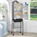 YITAHOME 62 Inch Large Bird Cage | Bird Cage with Rolling Stand, Feeding Doors & Hanging Accessories for Parrots Cockatiels Parakeets