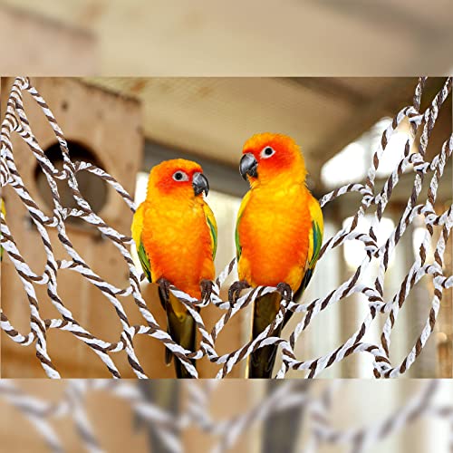 3 Pieces Bird Rat Climbing Rope Net Toy for Cage Bird Rope Perch Swing, Ladder Bridge Hanging Hammock, Small Animal Activity Toy for Gerbil, Mouse, Mice, Parrot