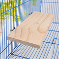 Litewoo Parrot Bird Wood Perch Platform Large Stand Shelf for Budgie, 1PC | Natural wood, sturdy flat bird perch shelf, for small-medium birds/parakeet/cockatiel/conure, easy install & adjustable - size: 1PC