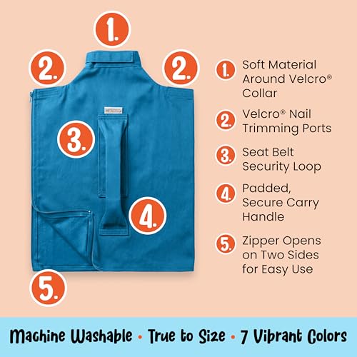 Cozy Comfort Carrier - Large Light Blue Cat Carrier Soft and Pet Carrier Administration, Grooming, Vet Visits, Dental Care, and Nail Trimming - color: Light Blue, size: Large