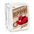 18x24 Feet 12mil Waterproof Tarp Heavy Duty UV Resistant White - color: White, size: 18x24