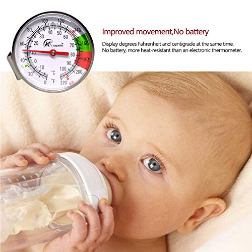 Instand Read 2-Inch Dial Thermometer,Best for The Coffee Drinks,Chocolate Milk Foam - size: 0~220℉