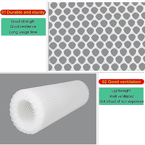 Plastic Chicken Wire Fencing 15.7INx66FT,Plastic Fence Wire,Pet Proof Barrier Net,Poultry Garden Netting,Poultry Netting, Mesh Fencing,Balcony Netting for Rabbits,Frame Crafts,Flower Netting,White - color: White, size: 15.7INx66FT