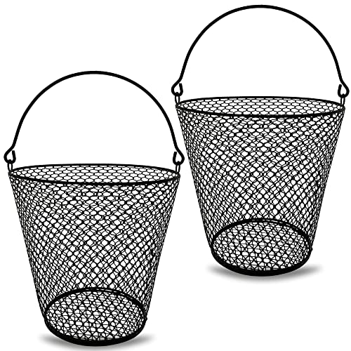 Chicken Wire Basket with Handle (2 Pack) - Ideal for Golf, Gardening, Home Organization, and Eggs