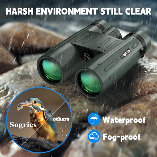Sogries 14x45 Binoculars for Adults High Powered Binoculars with Tripod | Compact Waterproof Binocular with Phone Adapter & Case Bird Watching Stargazing Hiking Wildlife Viewing Cruise ship Travel - size: 14x45