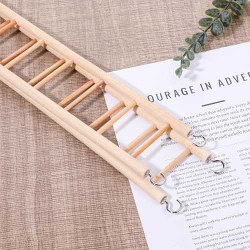 2 Pack Bird Ladder Wooden Bird Cage Ladder Birds Cage Accessories for Parakeets, Parrots, Cockatoo & Lovebirds (7 Step & 8 Step)