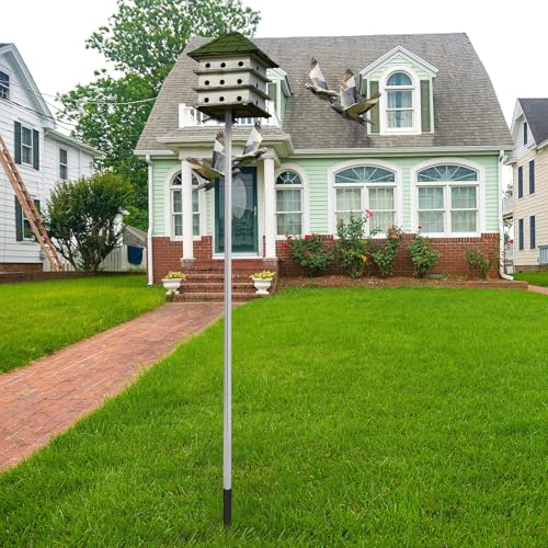 Tandefio 15 ft Telescoping Purple Martin House Pole with Ground Socket Heavy Duty 3-Section Telescoping Pole Purple Martin Bird House Heavy Duty Accessories(1 Pcs) - size: 15 ft