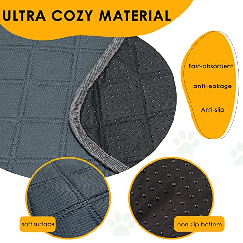 4 Pack Guinea Pig Cage Liners Washable Guinea Pig Bedding Reusable Waterproof Super Absorbent Guinea Pig Pee Pads Anti Slip Mat for Small Animals Rabbit Hamster Rat -28 x 14 Inch - color: Dark Grey, size: 28" x 14" (4 Pack)
