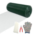 Hardware Cloth 1/2inx24x100ft,Chicken Wire Fencing,Welded Wire Mesh, Vinyl PVC Coated Mesh,Coop Garden Plant for Rabbit,Snake,Rodent,Foxes,Raccoons Poultry Netting Cage Farm Protection - color: Green, size: 1/2in 24in×100ft