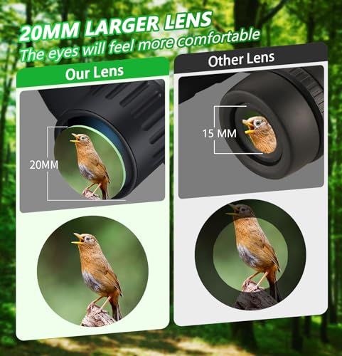 Small Compact Binoculars Adults Kids - 20x25 Mini Pocket Binocular for Bird Watching, Waterproof Portable Powerful Binocular, Lightweight High Powered Easy Focus Binoculars for Concert, Outdoor Hiking