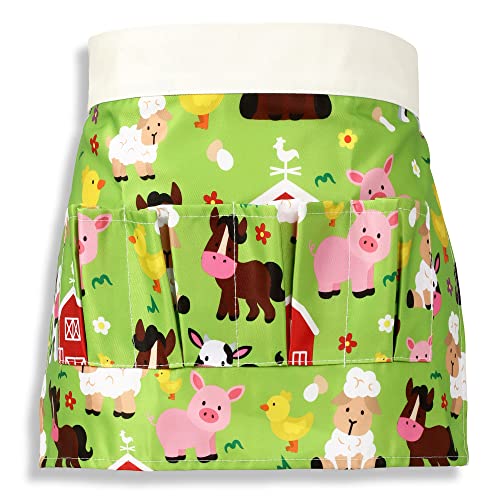 Plum Hill Chicken Egg Collecting Apron - Egg Gathering Aprons for Toddlers and Little Kids - Child Egg Apron for Fresh Eggs - color: Multicolor