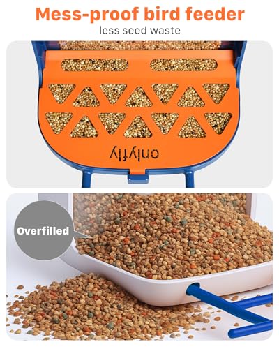 Bird Seed Guard – Metal Splash Guard Exclusively for Onlyfly Bird Feeder with Camera, Reduces Food Waste, Easy to Install & Clean, Designed for Outdoor and Garden Use, Onlyfly Accessory