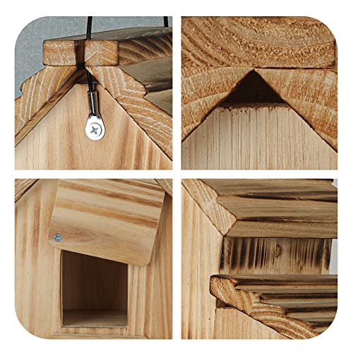 Bird Houses for Outside,Bluebird Finch 4 Room Outdoor Bird Houses for Garden, Up to 4 Bird Families, Large Hole for Bird Families' Needs