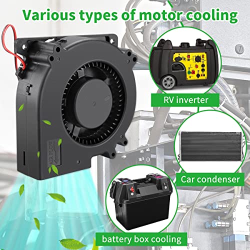 120mm x 32mm 24V DC Brushless Radial Centrifugal Blower Fan 2Pin | Dual Ball Bearing, High Speed for DIY Electronic Ventilation Exhaust, Inflatable Fan Replacement Project - style: 24V 2PIN