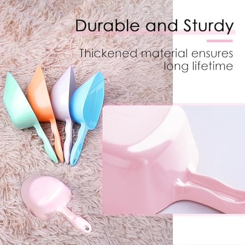 Melamine Pet Food Measuring Scoop, 1 Cup 1/2 Cup 1/4 Cup with Clear Measurement Lines for Dog, Cat, Bird, and Rabbit, Durable, Ergonomic Handle, Dishwasher safe-Pink - color: Pink
