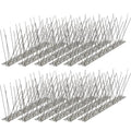 Bird Spikes 9.84FT, 304 Stainless Steel Bird Deterrents Spikes for Outside to Keep Birds Away Birds Scare Devices Outdoor 12Pcs - size: 9.84Feet