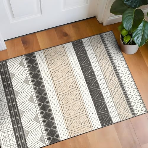Rugshop Marbella Indoor/Outdoor Boho Accent Area Rug Gray 2' x 3' | Rectangular, Size 2' x 3', Patio, Deck, Porch, Balcony, Backyard, Garden, Poolside, Sunroom, Outdoor Living, Weatherproof - color: Grey, size: 2' x 3' (Rectangular)
