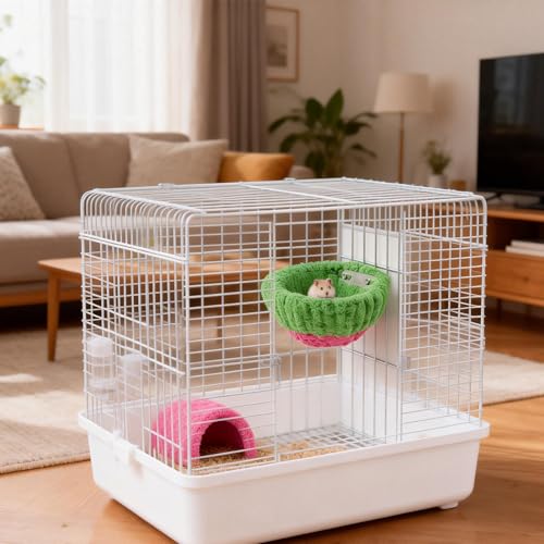 6.7in Plush Bird Nest for Cage, Warm & Comfortable Small Parrot Breeding Bed, Ideal for Budgies, Parakeets, Cockatiels, Lovebirds