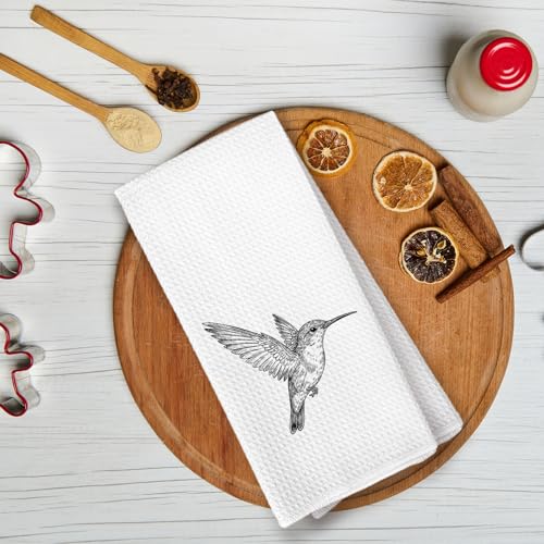 Vintage Hummingbird Decor Gifts Hand Towels for Home, Sketch Hummingbird Birds Decorative Hand Towels for Bathroom Kitchen，Hummingbirds Humming Bird Gifts for Women - color: Color-17
