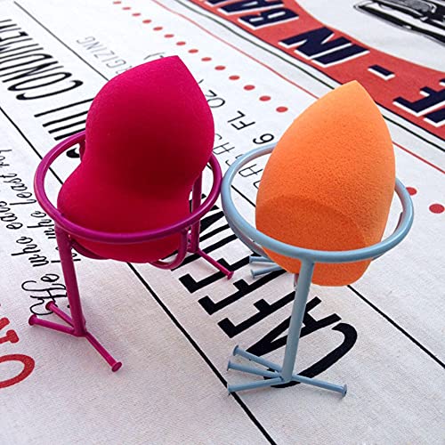 AKOAK 1 Pack Cute Chicken Shape Powder Puff Storage Rack, Makeup Egg Drying Rack, Makeup Gourd Puff Sponge Display Stand Beauty Tools (Sky blue) - color: Sky blue