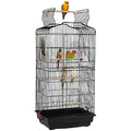 Topeakmart Open Play Top Bird Cage Parakeet Cage with Slide-Out Tray for Small Parrot Budgies Finches Canaries Lovebirds - color: Black