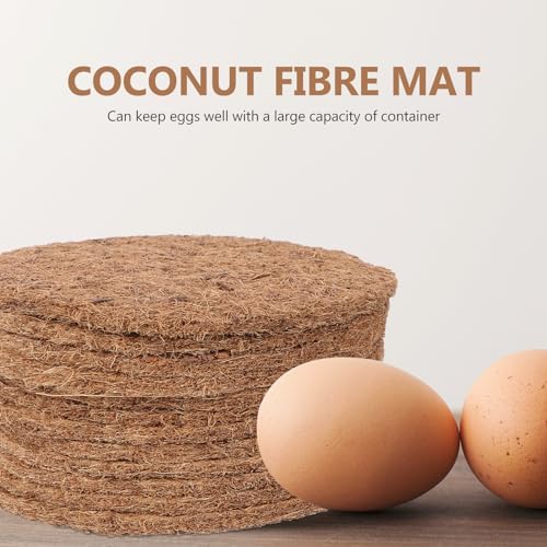 TEHAUX Coconut Fiber Bird Nest Mat 8.1 Inch Dehumidification Racing Pigeon Nest Pad Breathable Durable Bird Breeding Accessory for Egg Protection