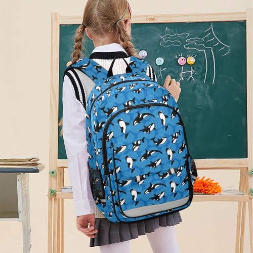Kids Backpack Elementary Middle School Bags for Boys Girls | Travel, Daypack, Lightweight, Waterproof, with Reflective Strip - color: Multi 13