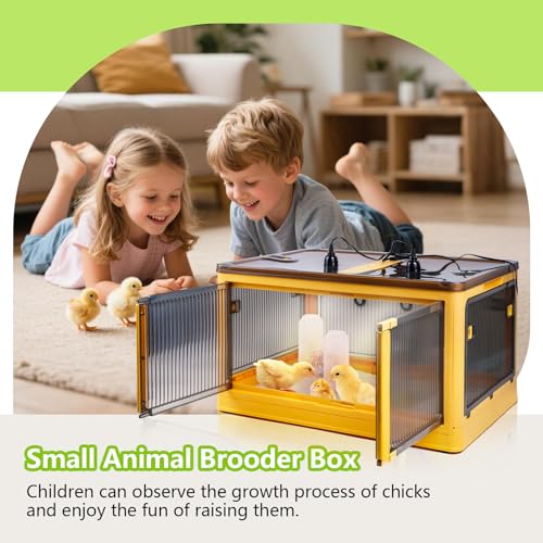 115L Chicken Brooder Box for Chicks Kit with Heater Chicks Warmer Brooder Plate Ducks Tent Pen Thermometer for 30 Ducks Bedding Indoor Quail Brooder (115L) - size: 16.5"L x 13.0"W x 23.6"H