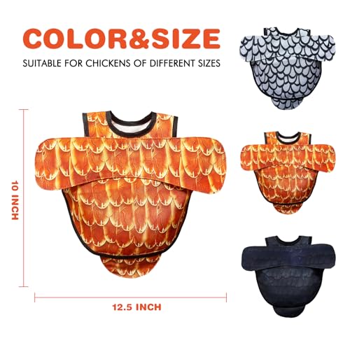 Hen Apron Chicken Saddle for Hens, Extended Shoulder Protection, Adjustable Straps, Anti Pecking & Rooster Mating Protection, Durable Feather Back Protector for Laying Hens(Yellow) - color: Yellow