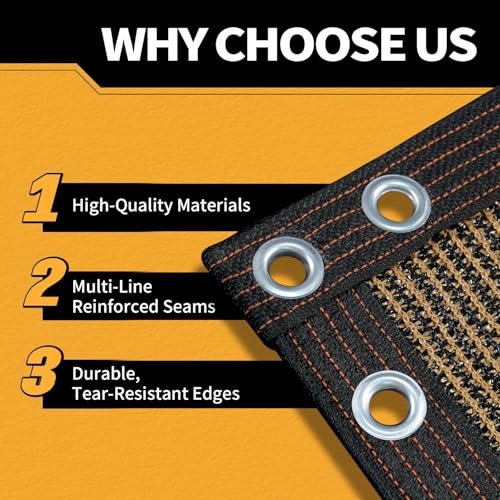 90% Sun Shade Cloth for Garden 6x8Ft UV Resistant Mesh Tarp,Mocha - color: Mocha, size: 6' x 8'-Finished Size