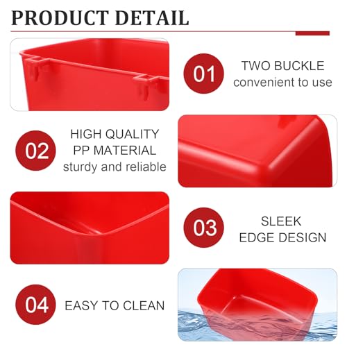 26 PCS Chicken Feeder Cups, 18 OZ Cage Cups for Chickens, Hanging Rabbit Feeder Waterer Cups, Plastic Birds Feeders for Pet Bunny Gamefowl Poultry Parrot(Red)