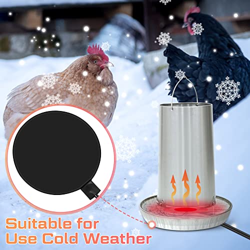 Hortsun Chicken Water Heater Base 120v 35w Pad for Metal Stock Tank,Black - color: Black