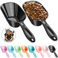 Food Scoop With Measuring Lines 2 Pack Black For Dog, Cat, Puppy, Coffee Bean, Flour Scoop, Ice - color: Black