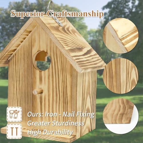 GUTE Bird House Window Mount Clear Viewing Acrylic Wall Shelter | Transparent Viewing,Slide-Out Cleaning Panel,Weatherproof Construction,Easy Wall/Tree Mount,For Bluebirds/Wrens/Chickadees