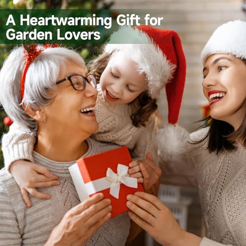 Solar Bird Feeders for Outdoors Hanging Garden Decor - Metal Frog Outdoor Figurine Solar Lights Hummingbird Feeder, Waterproof Wild Bird Feeders Garden Gifts for Women, Mom