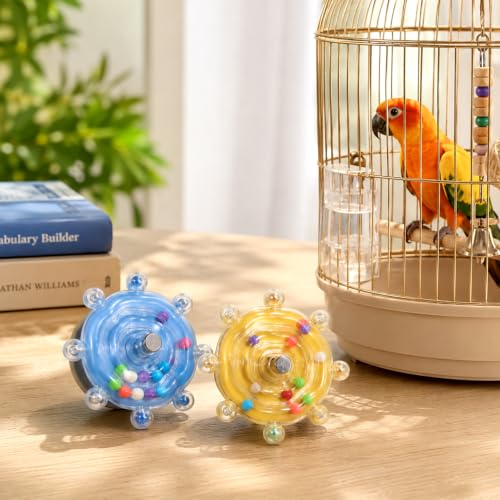 Bird Toys for Parakeets Fun Parakeet Toys | 2 Pcs Bird Interactive Educational Toy Conure Toy Birds Cage Accessories for Cockatiel Lovebird Quaker Parrot Conures