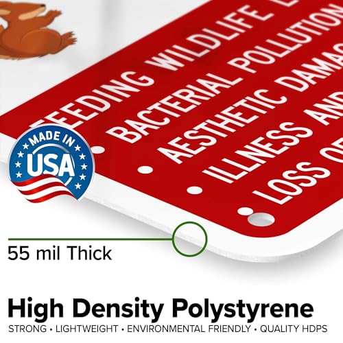 Do Not Feed Ducks Geese Or Any Other Wildlife Sign Sign, 10x7 Inches, 55 mil thick HDPS (high density polystyrene), Made in USA by My Sign Center - size: 7x10 Polystyrene