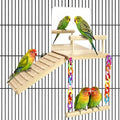 Bird Perches Platform Swing for Cage Bird Toys with Bird Mirror | Climbing Frame for Lovebirds, Budgies,Pacific Parrotlets,Chinchilla, Hamster Gym Exercise