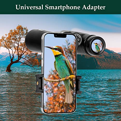 12x42 High Powered Binoculars for Adults, Phone Adapter and Tripod | BAK4 Prism, FMC Optics, Waterproof, 367ft Wide View, 18.5mm Eyepieces for Bird Watching Cruise Travel Wildlife Viewing Sports - size: 12x42