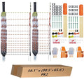 2 Rolls Poultry Electric Netting Fence - 47.3''H (can be Manually Raised to 59.1''H) x (98.5'L+65.6'L) for Flying Chicken, Sheep, Goats in Farms, Ranches and Gardens, PK2 - style: (47.3 to 59.1)" x (98.5'+65.6') - PK2