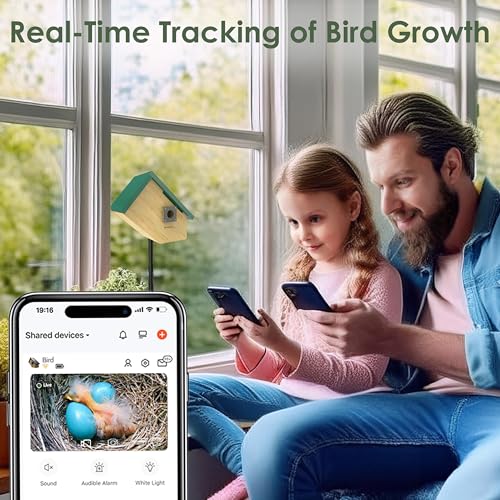 Smart Bird Houses for Outside Solar Powered, 1080P HD Live View Birdhouse with Camera, Perfect Viewing Bird Nesting and Hatching, Ideal Outdoors Bird House for Blue Bird and Cardinal (Green) - color: Green