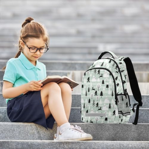 Kids Bigfoot Backpack for Boys Girls School Bags | Elementary Middle, Travel Daypack Lightweight Waterproof with Reflective Strip - color: Bigfoot