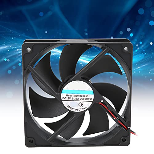 Incubator Fan, 2000RPM / H 12V Low Noise Incubator Exhaust Fan Heat Dissipation Incubator Cooling Fan for 48/56 Incubators, Plastic Material