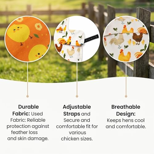Chicken Saddle for Hens, Hen Saddle for Chickens, 2-Pack Poultry Protector with Oxford Fabric, Chicken Saddles for Protection, Chicken Saddle, Chicken Saddles for Hens Protection Gear